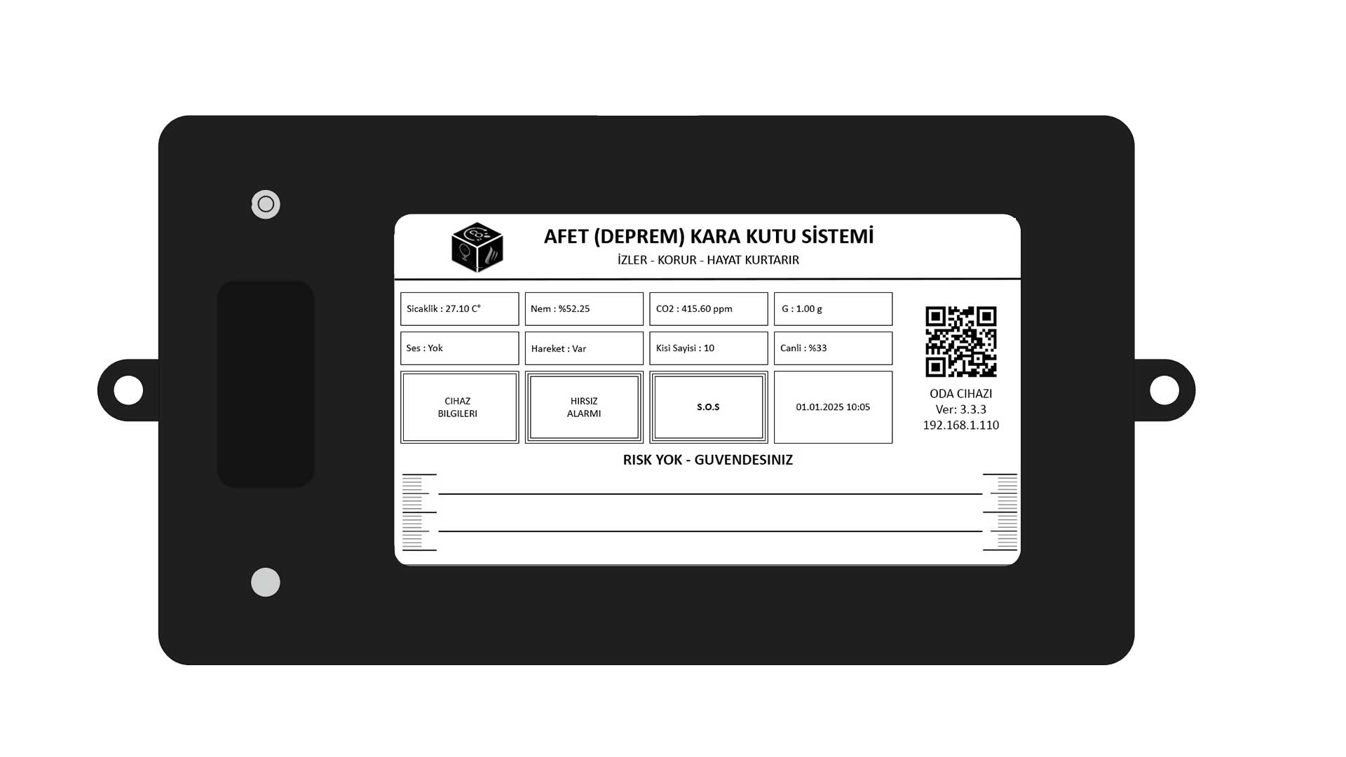 Disaster Black Box System Room Device